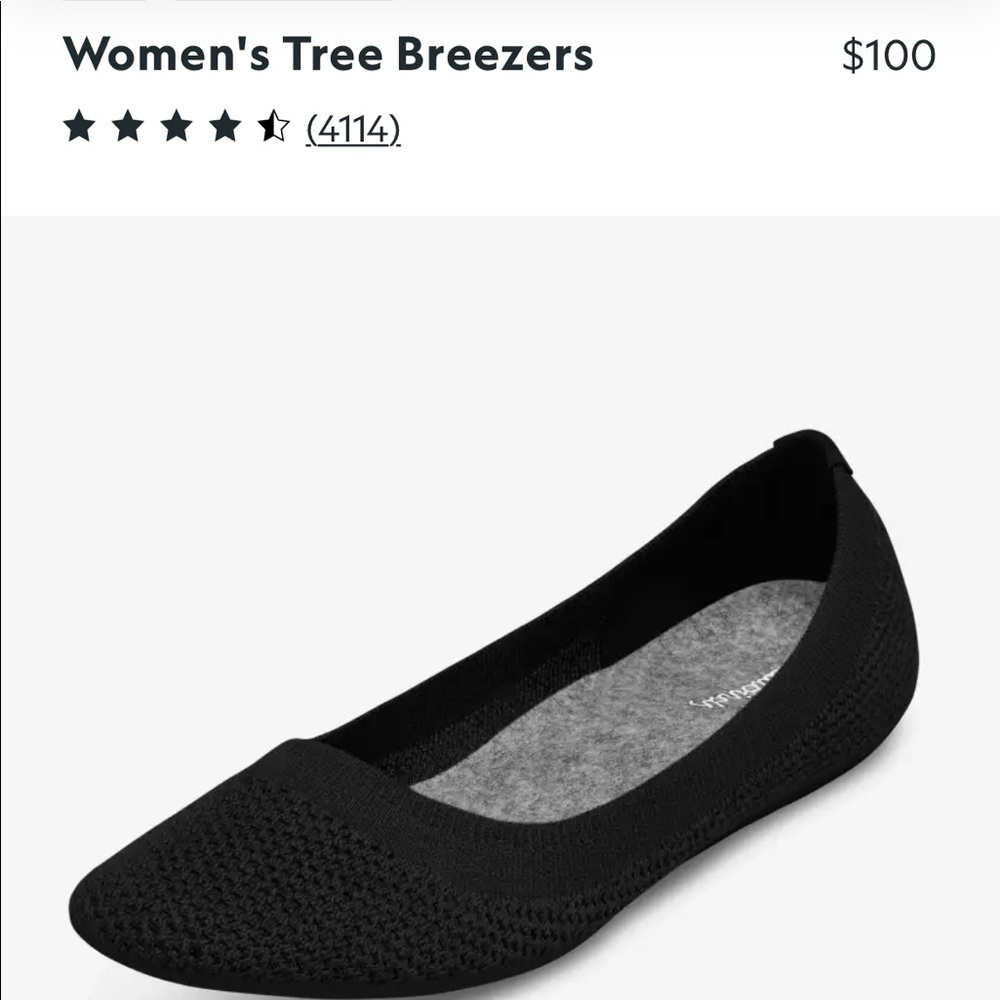 All Birds Women’s Tree Breezers - slip ons, black color